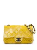 CHANEL Pre-Owned 2014-2015 Mini Rectangular Classic Velvet Single Flap crossbody bag - Yellow