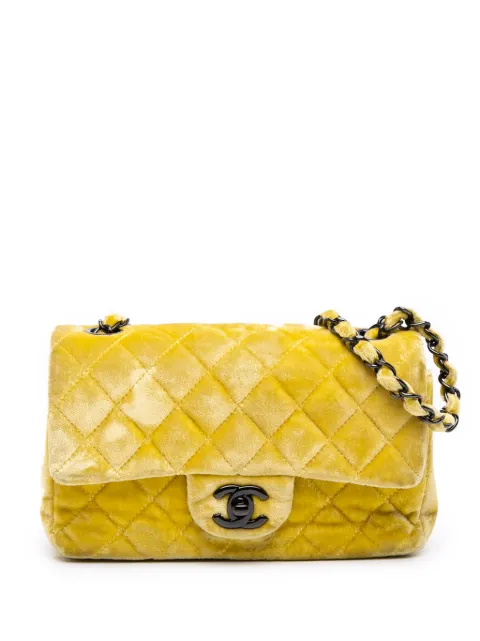 CHANEL Pre-Owned 2014-2015 Mini Rectangular Classic Velvet Single Flap crossbody bag