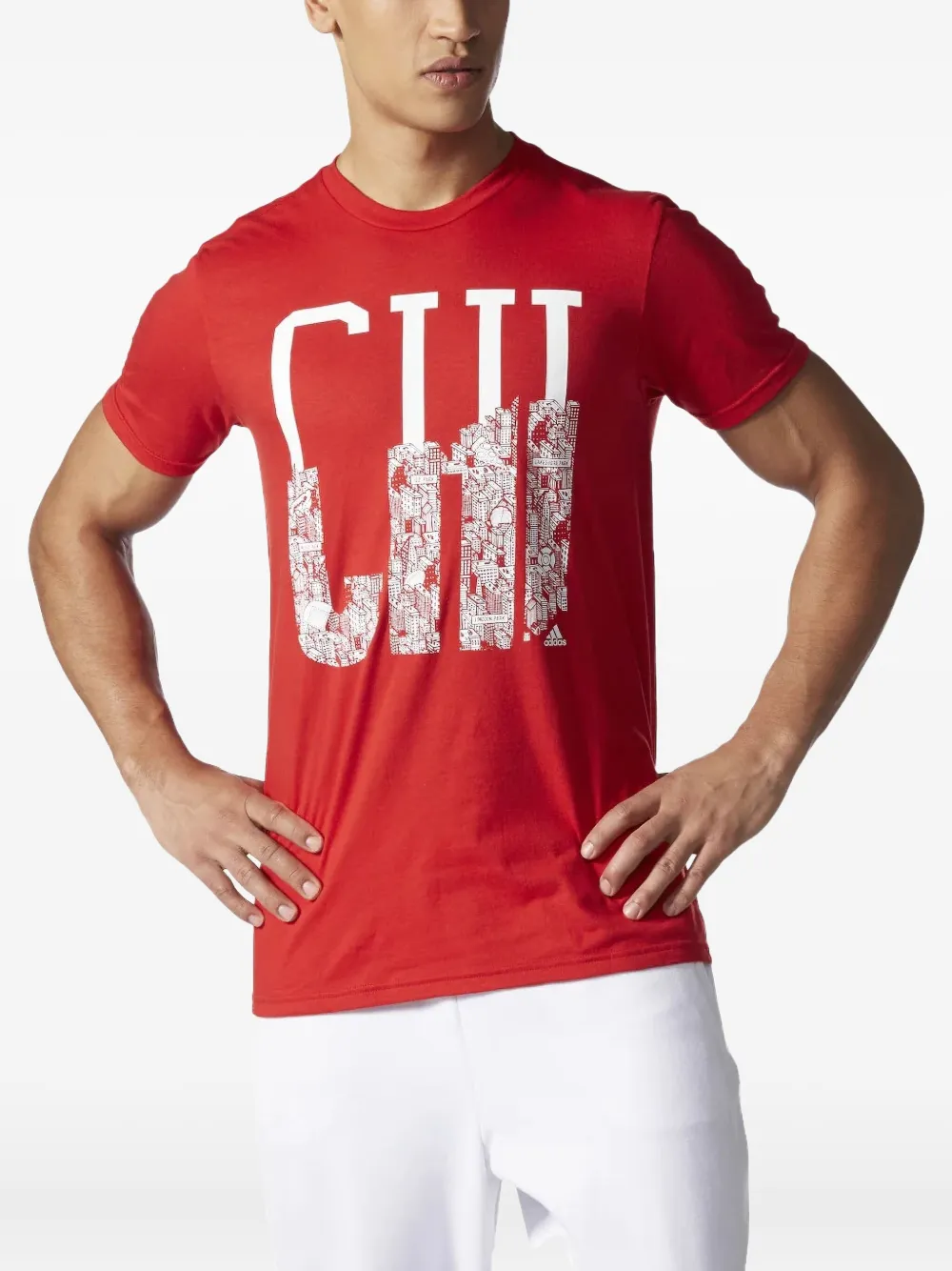 adidas T-shirt met print Rood