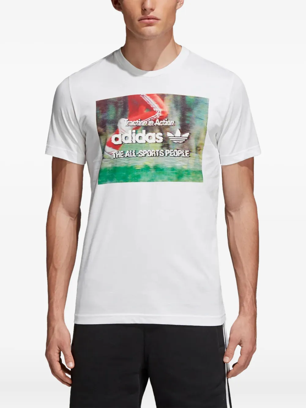 adidas T-shirt Stadium Originals "White / Multicolour" - Bianco