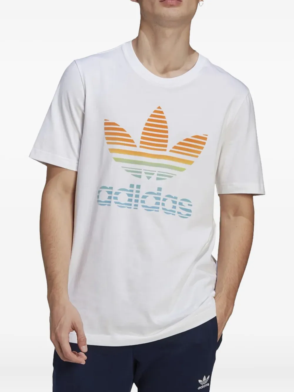 adidas T-shirt Ombre Trefoil - Bianco