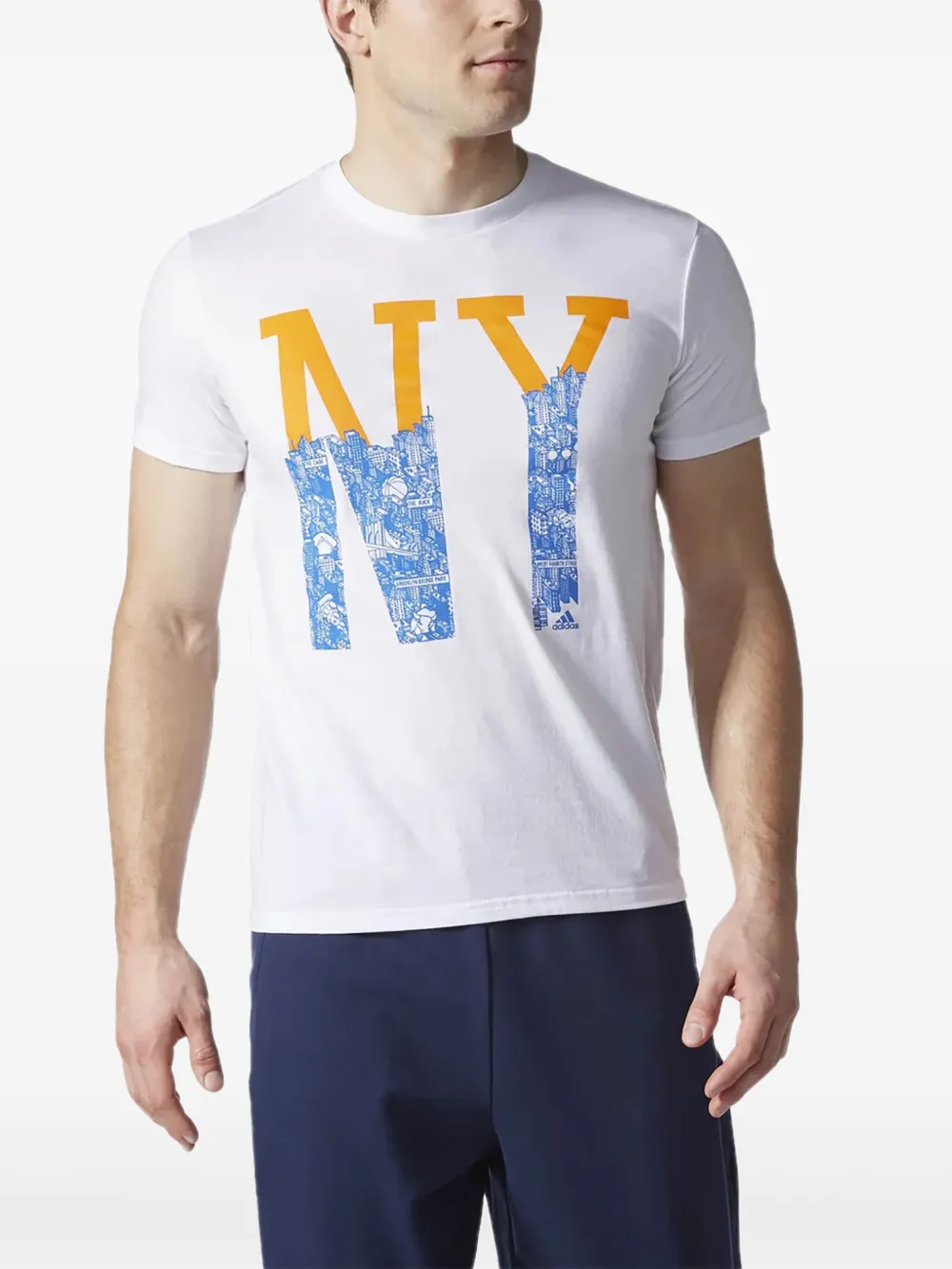 adidas Stadium New York City "White" T-shirt Wit