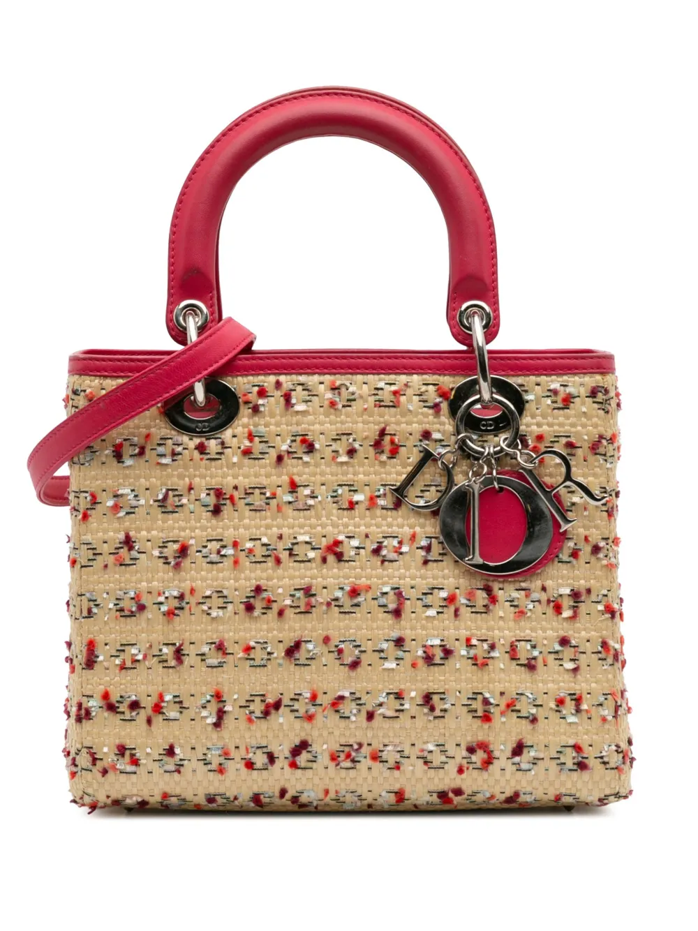 Christian Dior Pre-Owned 2013 Medium Woven Raffia Lady Dior satchel - Christian Dior Pre-Owned 2013 Medium Woven Raffia Lady Dior satchel -