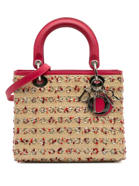 Christian Dior Pre-Owned 2013 Medium Woven Raffia Lady Dior satchel