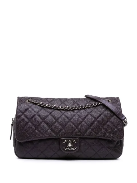 CHANEL Pre-Owned 2012 Jumbo Quilted Caviar Easy Flap shoulder bag