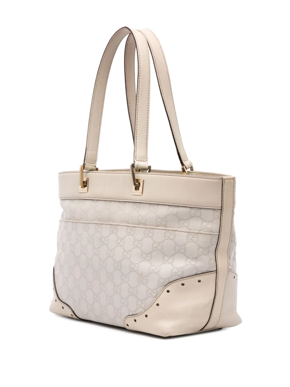 Pre-owned Gucci 2000-2015 Small Ssima Punch Tote Bag In Brown