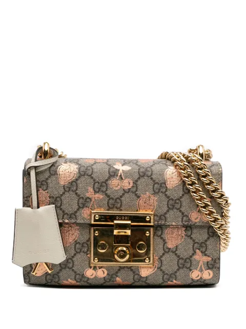 Gucci Pre-Owned 2016-2025 Small GG Supreme Berry Padlock crossbody bag