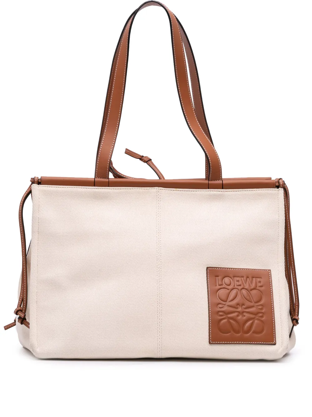 Loewe Pre-Owned 2002-2003 Large Canvas Cushion tote bag - ブラウン Loewe Pre-Owned 2002-2003 Large Canvas Cushion tote bag - ブラウン