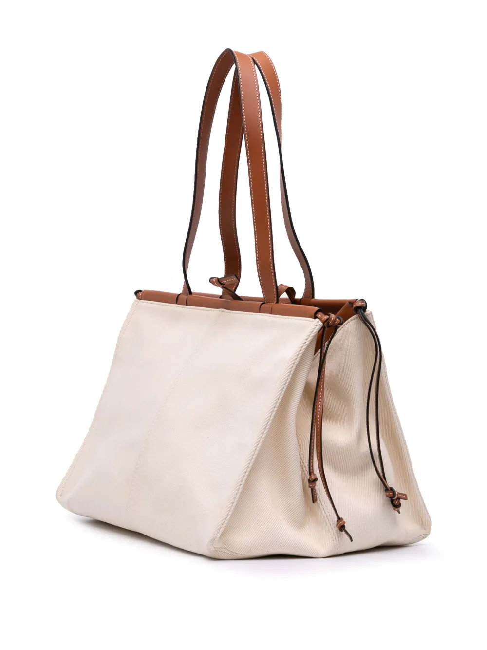 Pre-owned Loewe 2002-2003 Large Canvas Cushion Tote Bag In Brown
