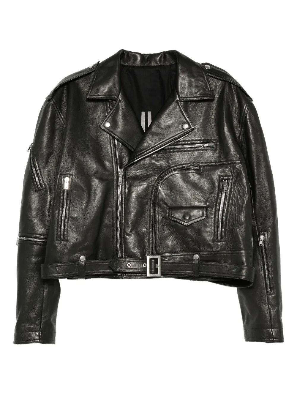 Rick Owens belted leather jacket | Black | Image 1