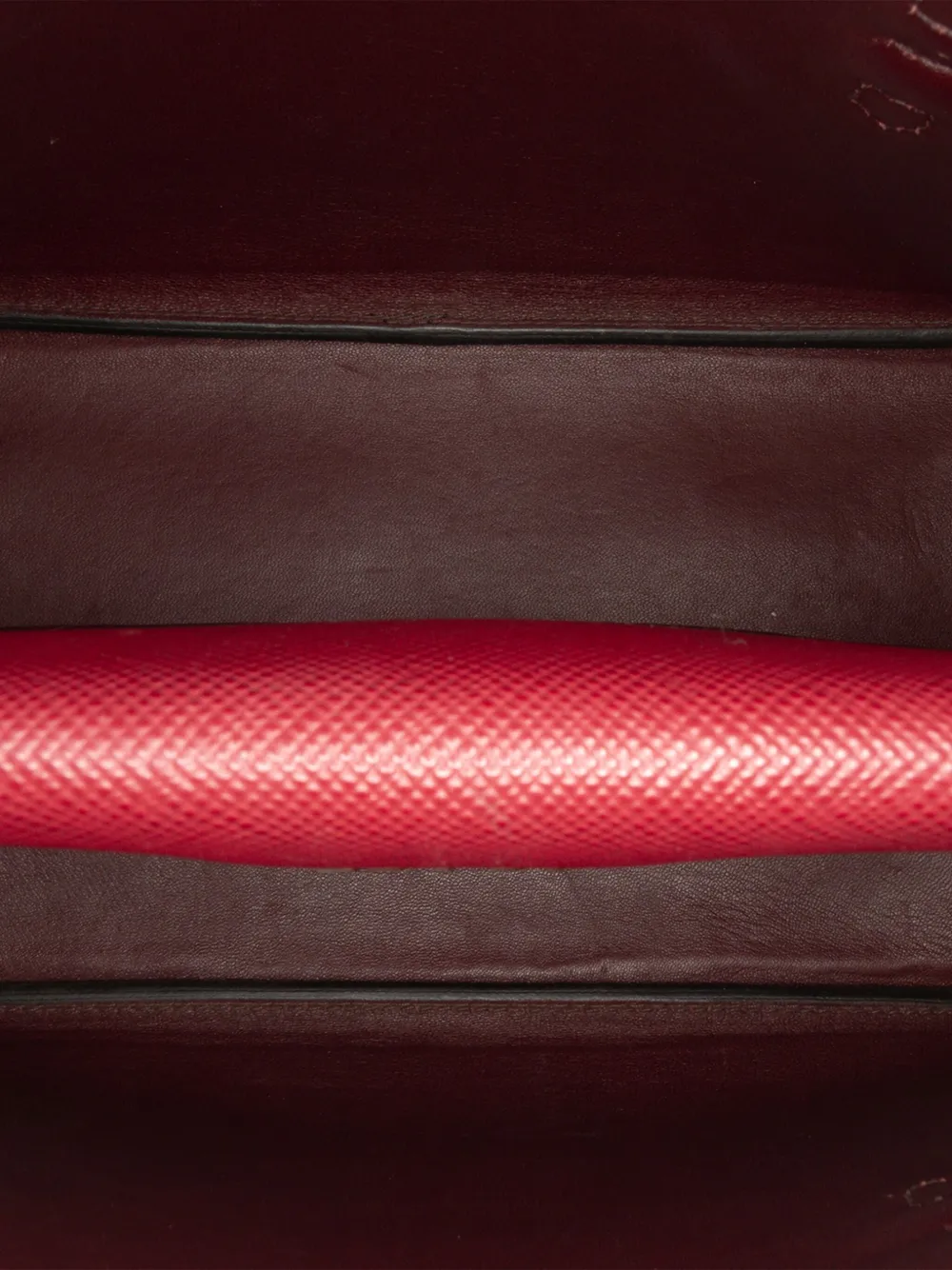 Pre-owned Prada 2013-2025 Saffiano Cuir Double Satchel In Red