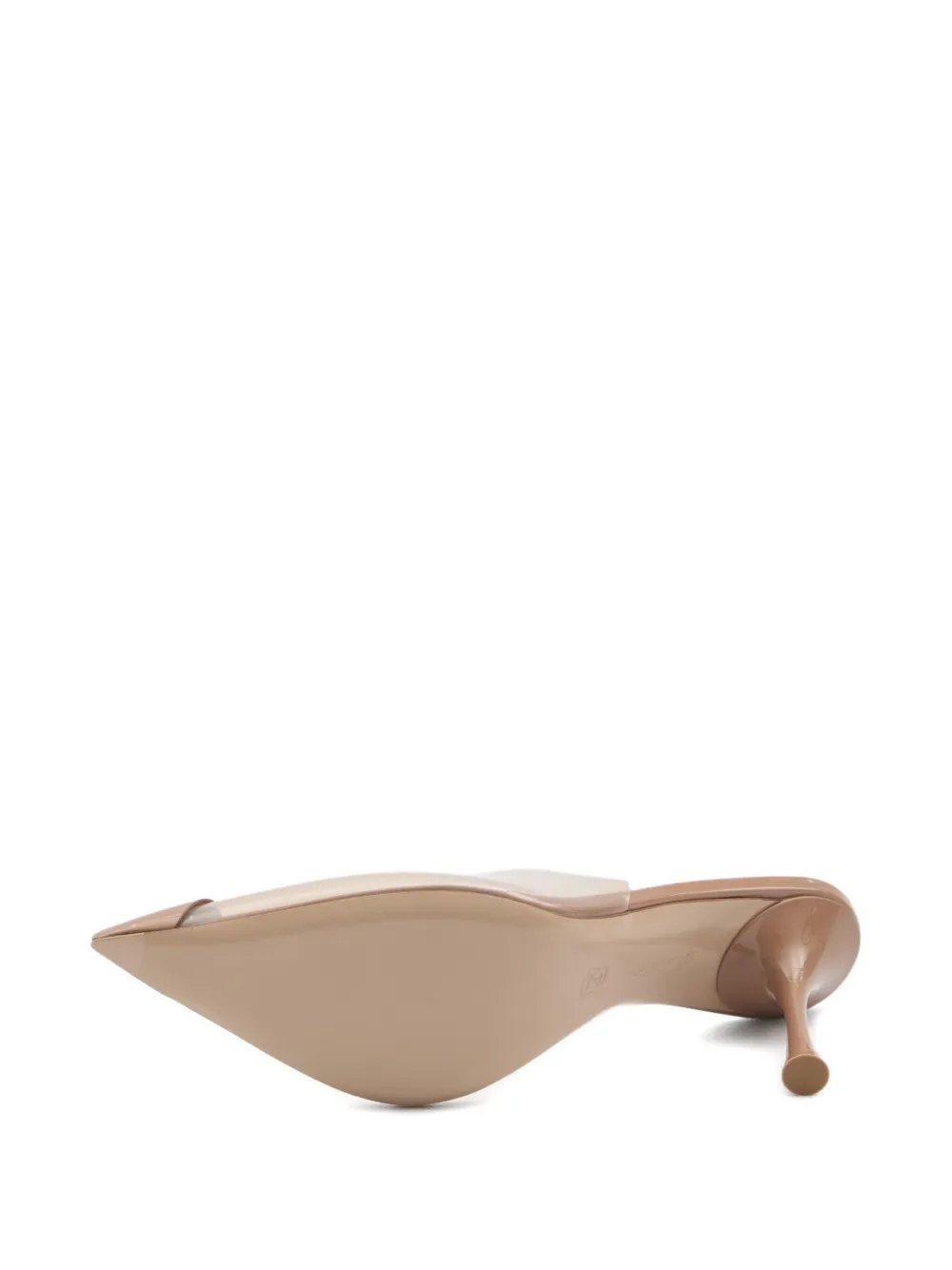 Gianvito Rossi Plexi Patent Leather Cap-toe Slingback Pumps In Brown