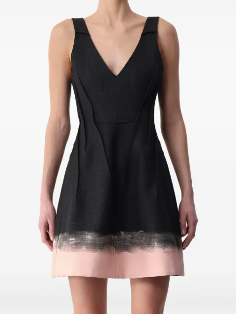 Jason Wu Collection plaid-pattern V-neck mini dress