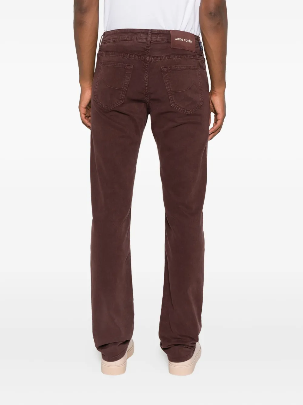 Jacob Cohen Scoot Five-pocket Cotton Trousers In Brown