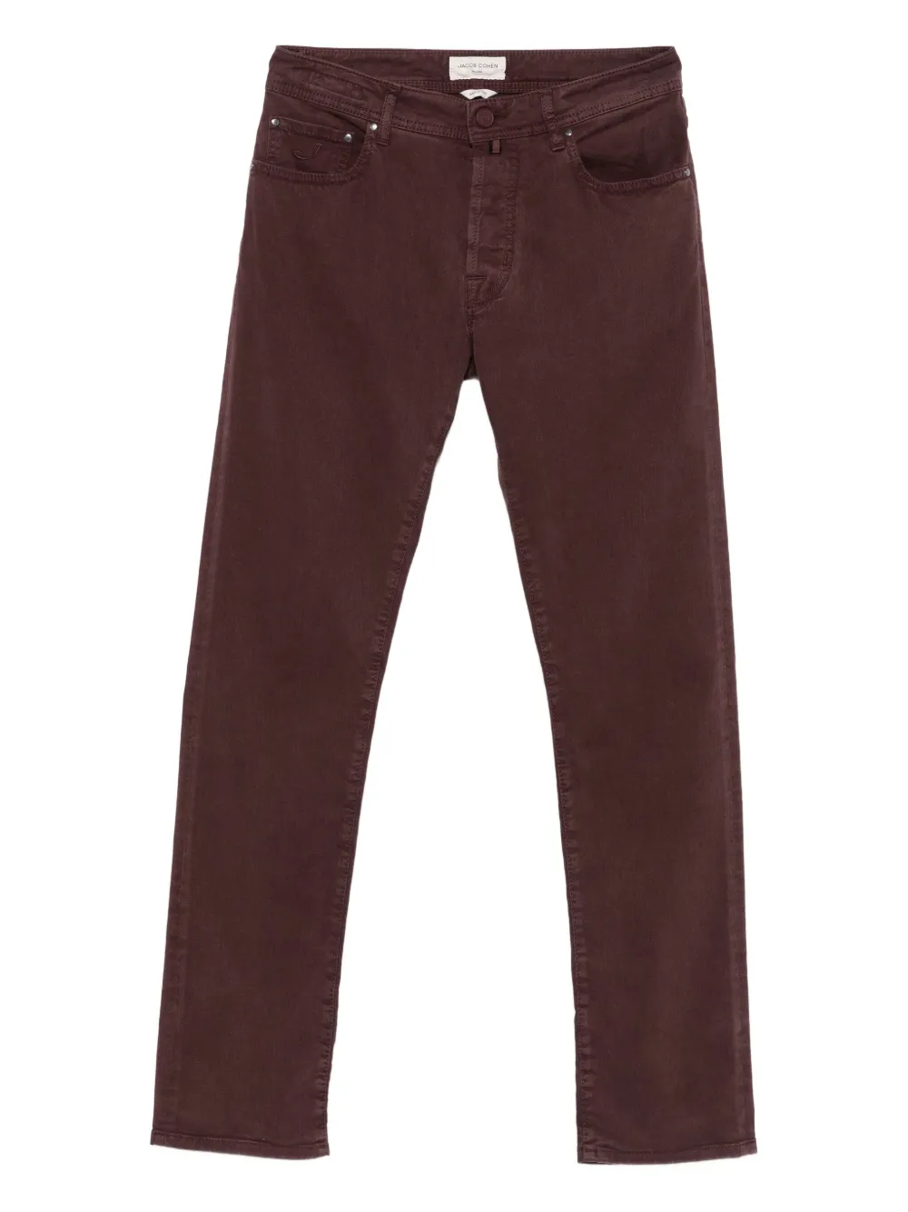 Jacob Cohen Scoot Five-pocket Cotton Trousers In Brown