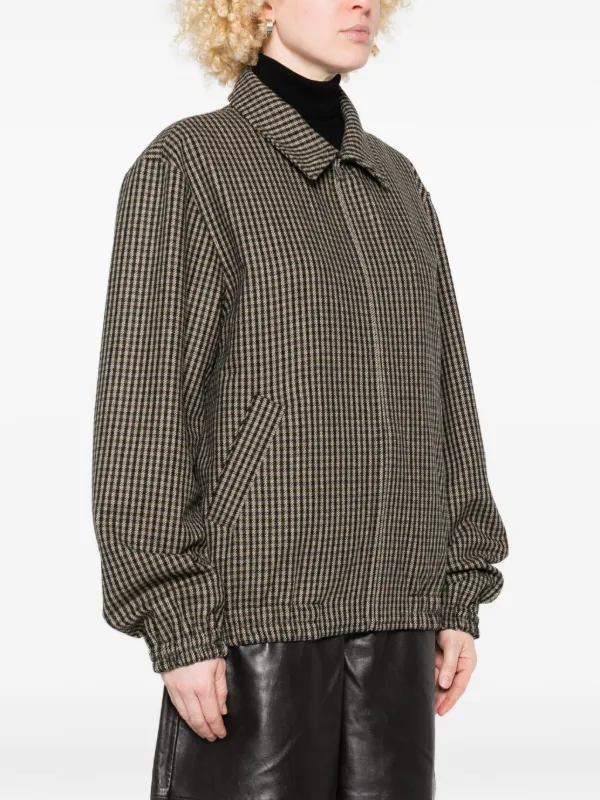 A.P.C. gingham-check zip-up Jacket | Black | FARFETCH