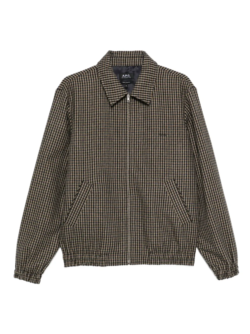 A.P.C. チェック ジップアップ ジャケット - ブラック A.P.C. チェック ジップアップ ジャケット - ブラック