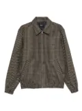 A.P.C. gingham-check zip-up jacket - Black