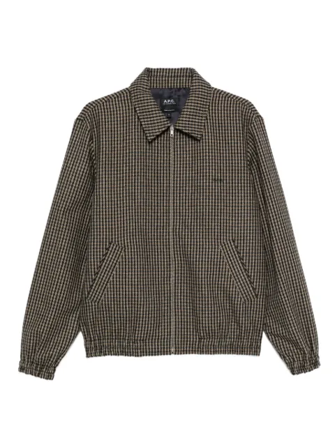 A.P.C. جاكيت بسحاب وكاروهات جينغهام