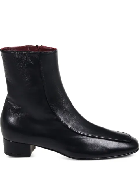 HERBERT LEVINE leather zipped ankle boots