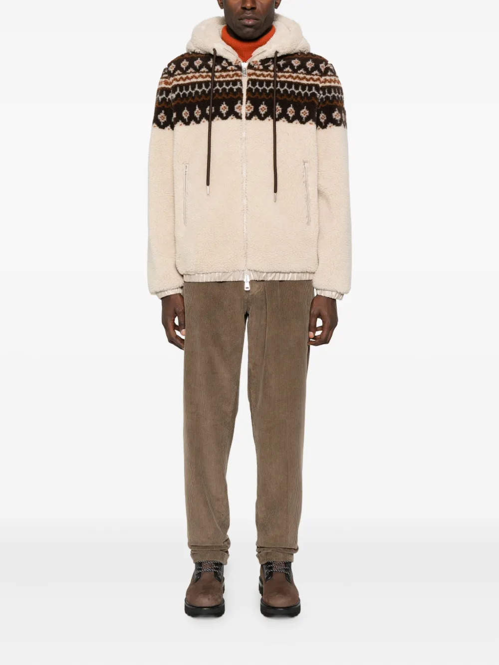 Cruna pleated corduroy trousers - Bruin