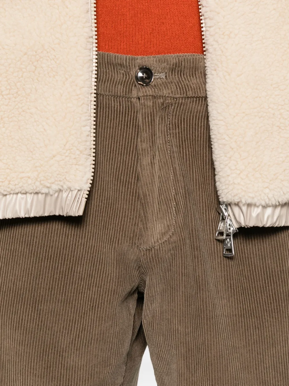 Cruna Pleated Corduroy Trousers In Brown