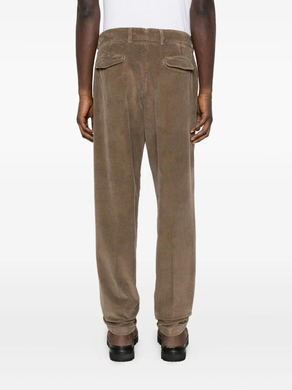 Cruna Pleated Corduroy Trousers In Brown