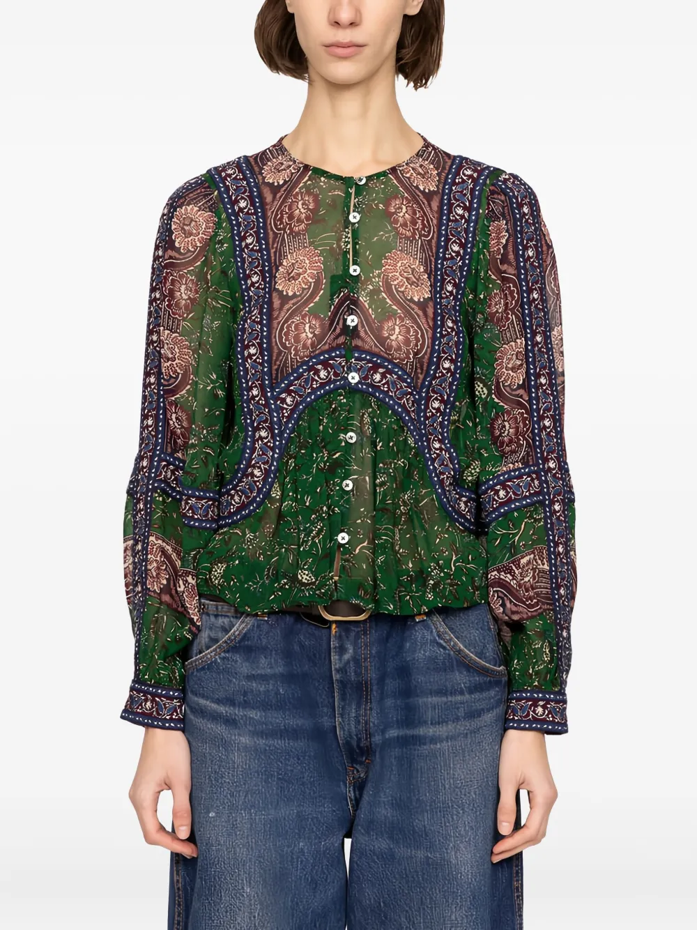 Sea Melba long-sleeve blouse - Verde