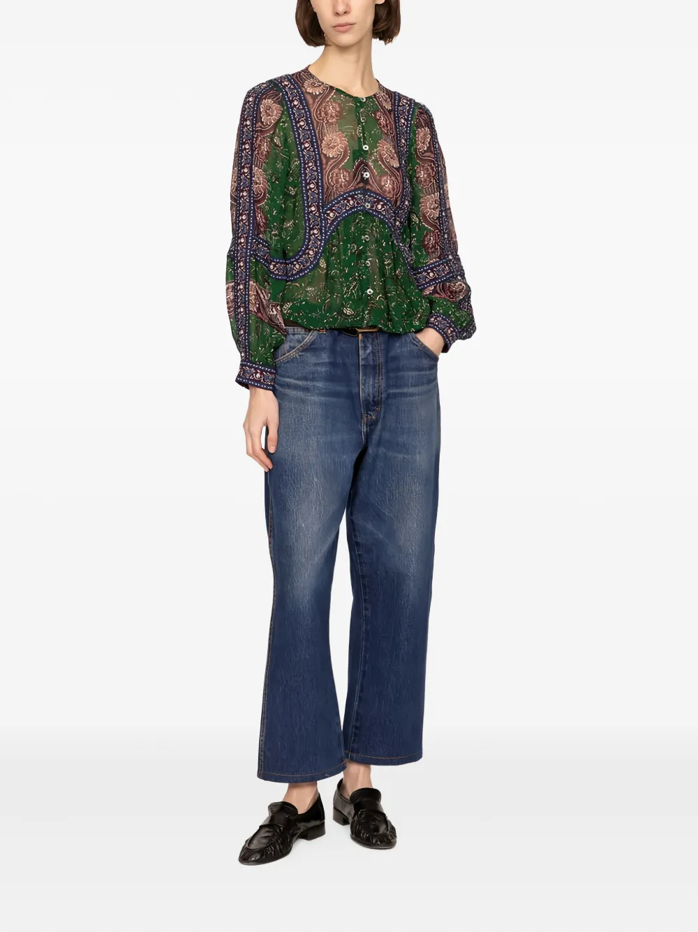 Sea Melba long-sleeve blouse - Groen