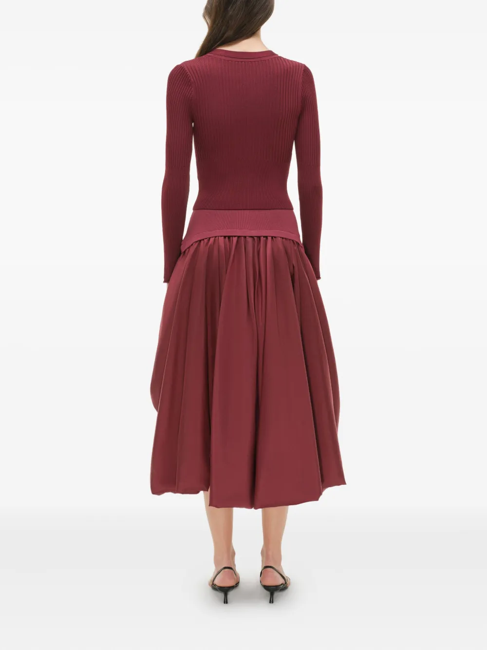 Simkhai Ailany Ribbed Cardigan In Red