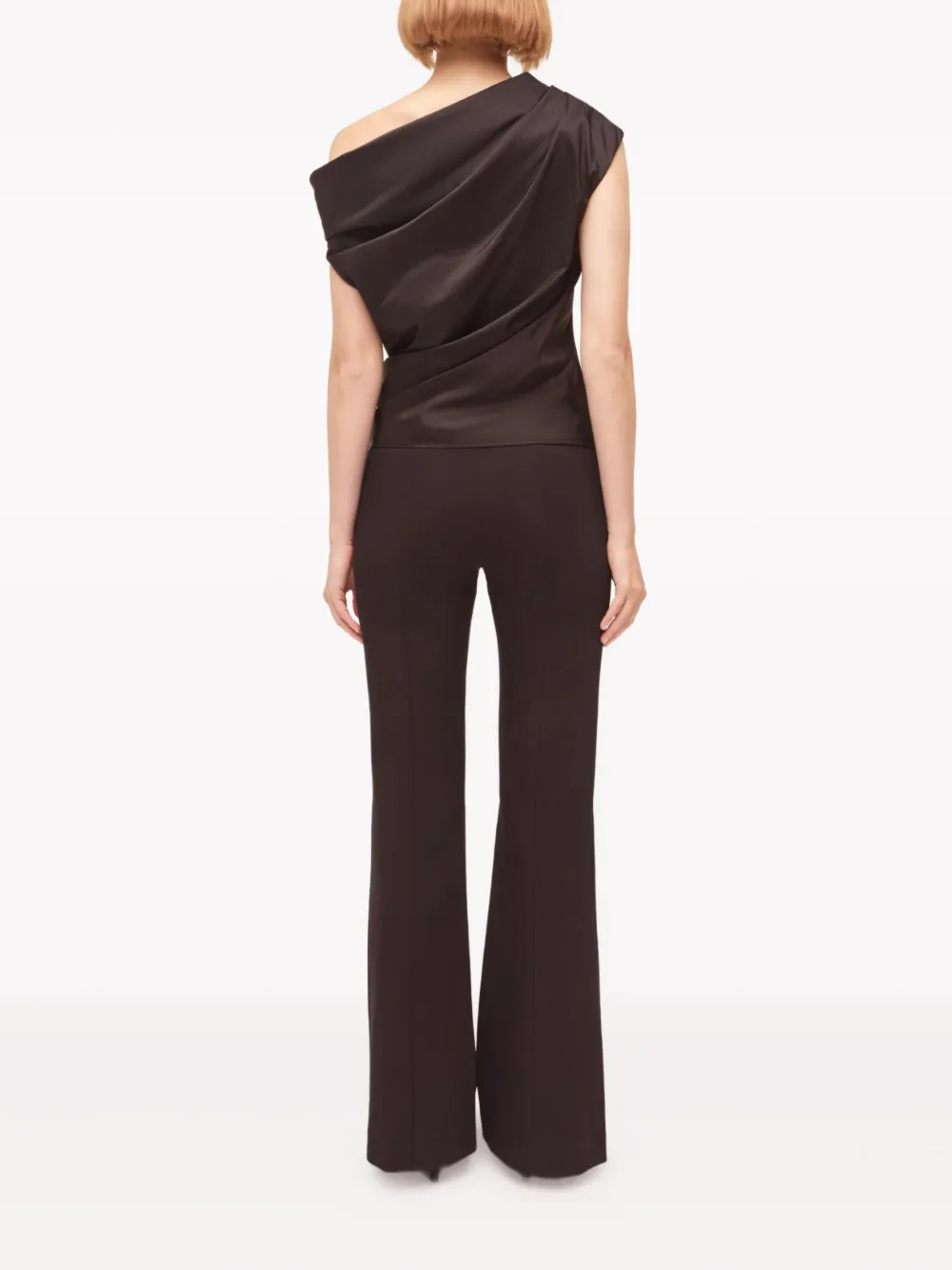 Simkhai Viva asymmetrische gedrapeerde blouse Bruin