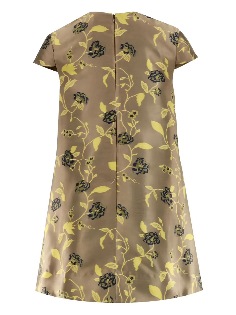 STAUD Mia mini-jurk met bloemenprint Beige