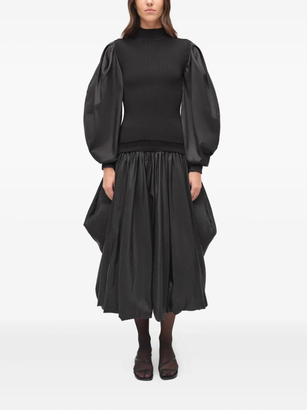 Simkhai Jackie blouse met lange mouwen Zwart