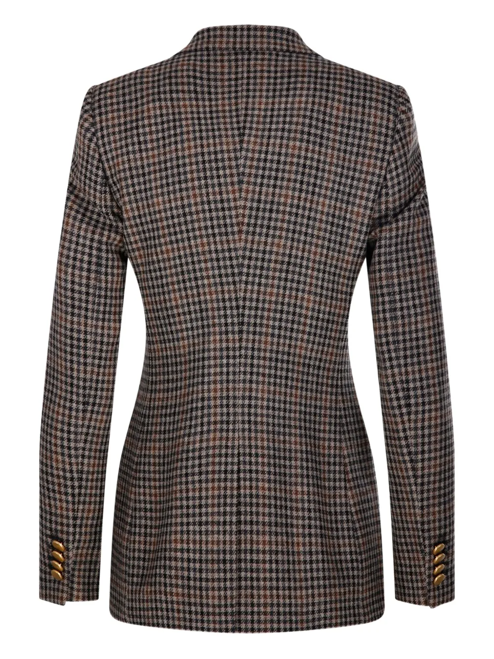Tagliatore Glen Plaid Double-breasted Jacket In Brown