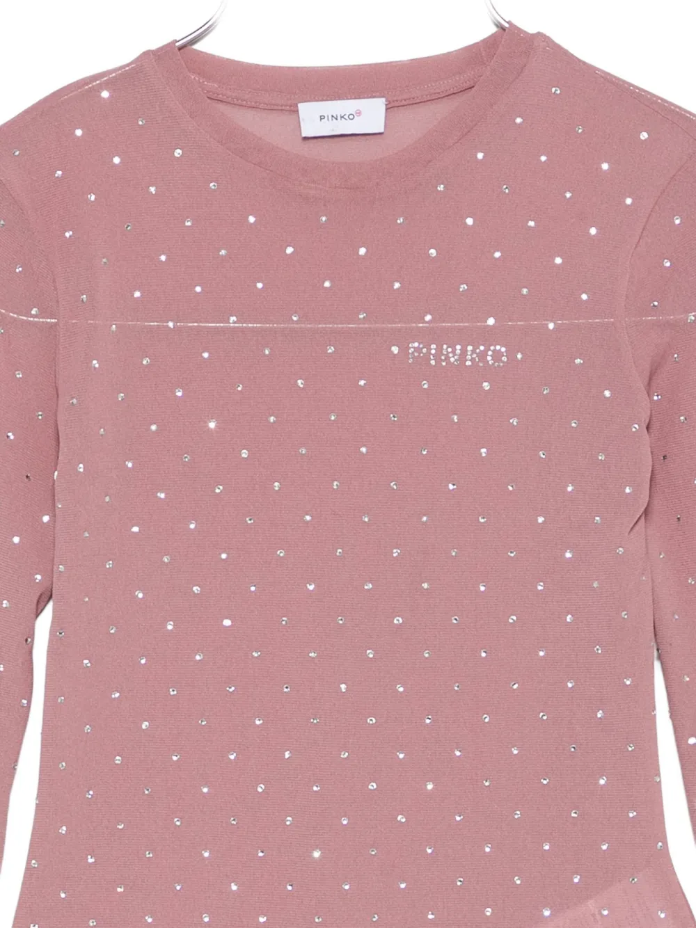 Pinko Rhinestone-embellished Bodysuit In Pink