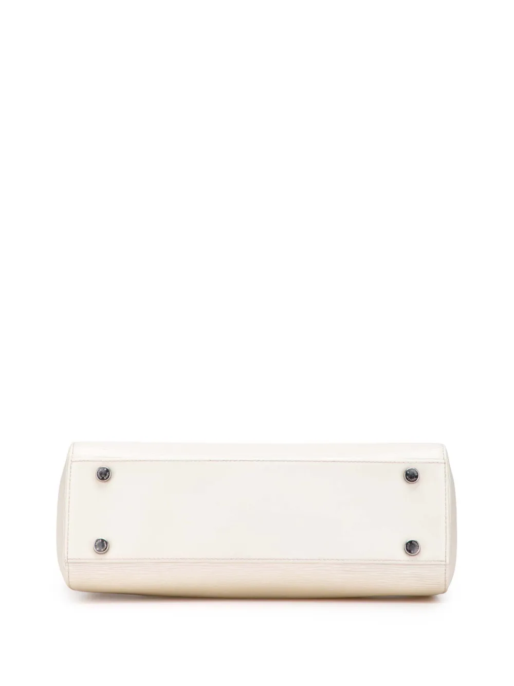 Pre-owned Louis Vuitton 2011 Epi Brea Mm Satchel In White