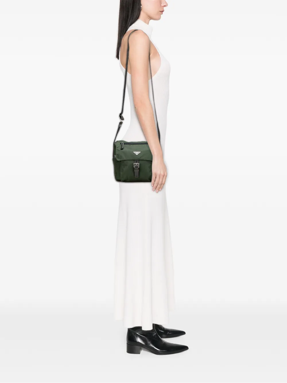 Prada Pre-Owned 2013-2025 Tessuto Zip Buckle Messenger Bag crossbody bag | Pre-Owned | Image 2