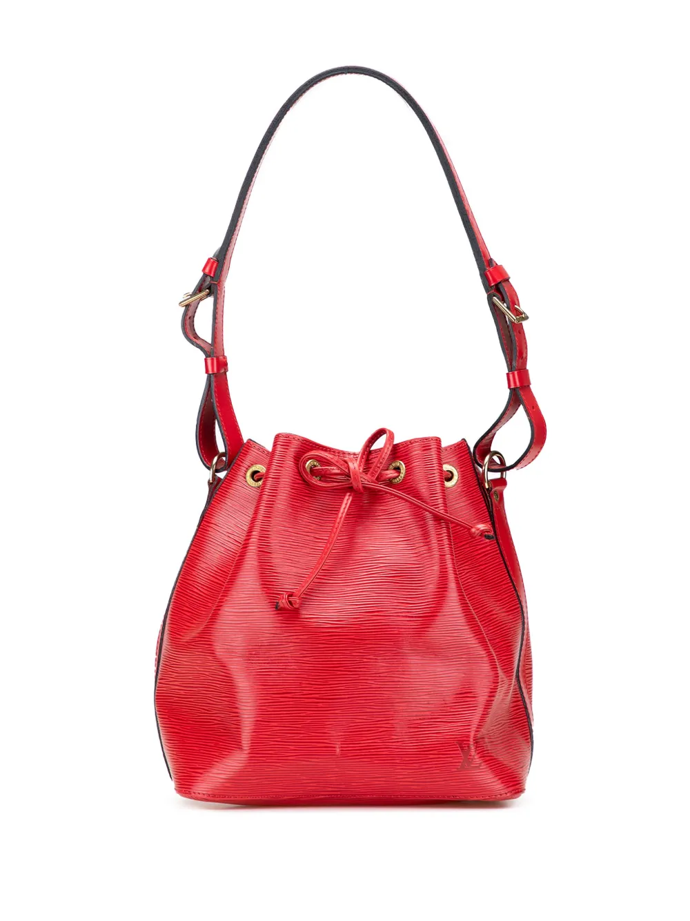 Pre-owned Louis Vuitton 1994 Epi Petit Noe Bucket Bag In Red