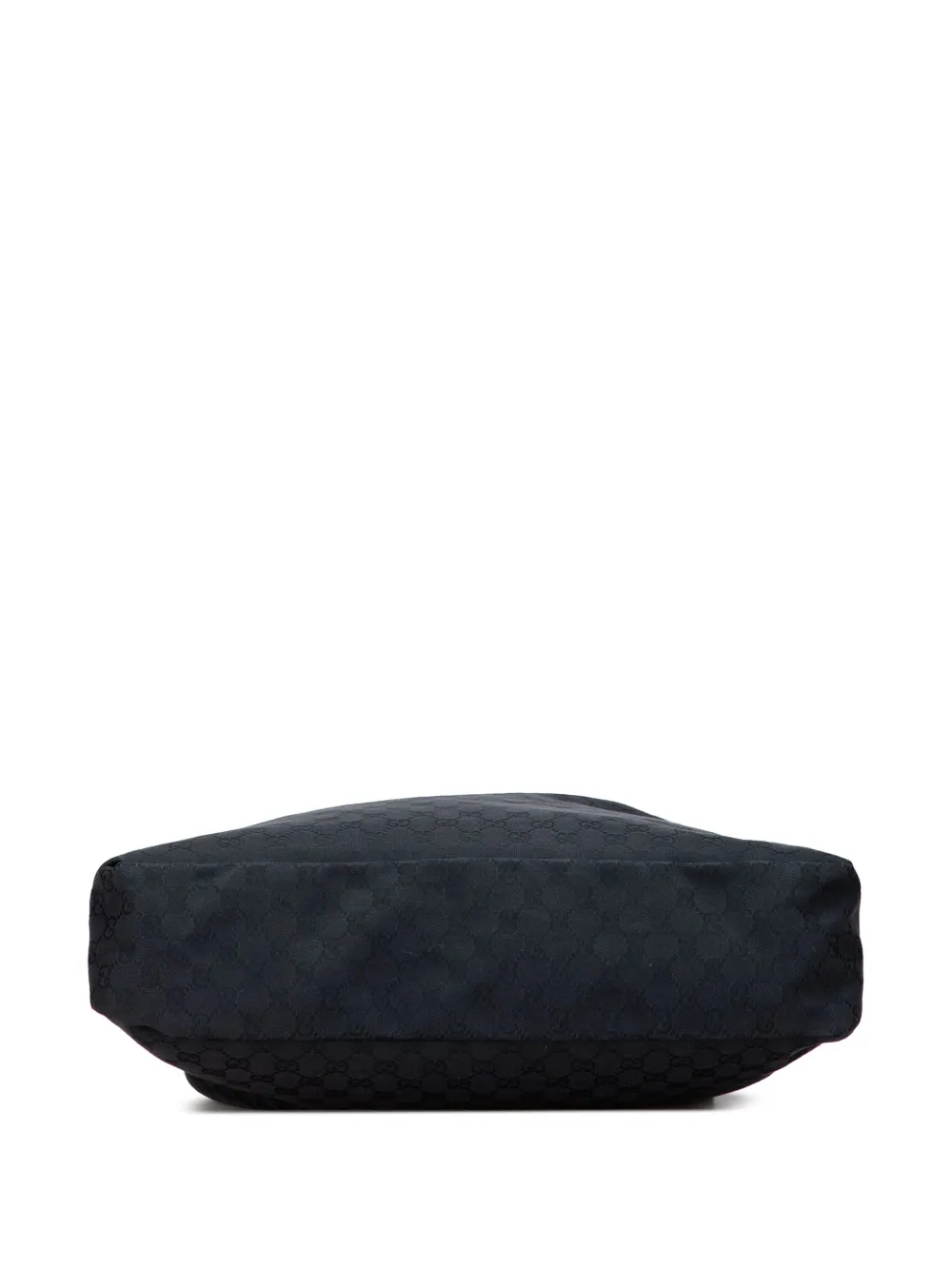 Pre-owned Gucci 2000-2015 Large Gg Canvas Horsebit Hobo Bag In Black