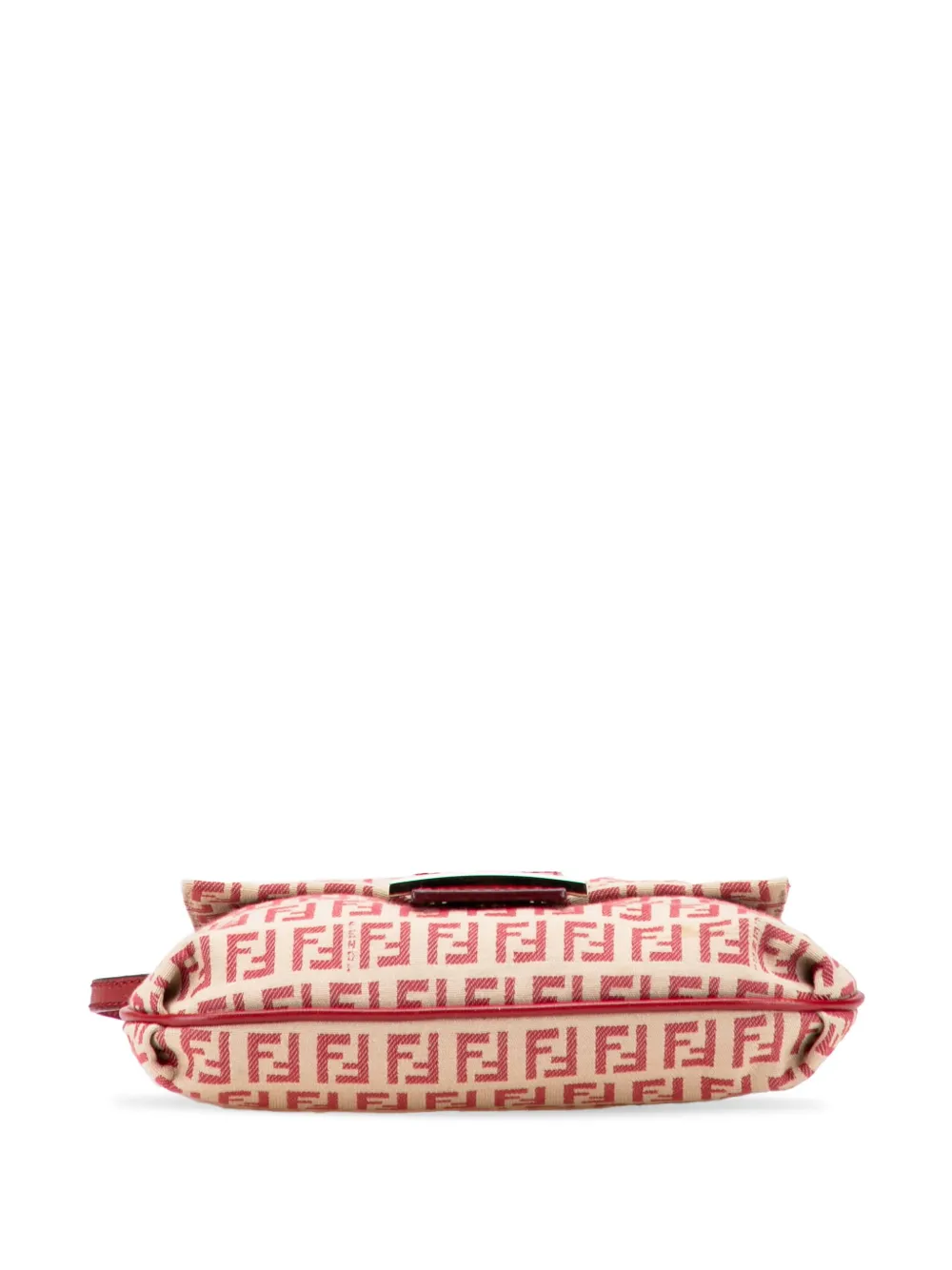 Pre-owned Fendi 2000-2010 Zucchino Canvas Flap Crossbody Bag In Brown
