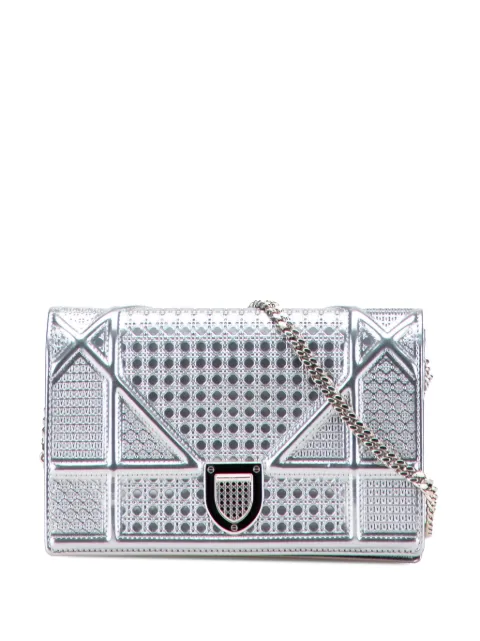 Christian Dior Pre-Owned 2017 Microcannage Diorama Portemonnaie mit Kettenriemen