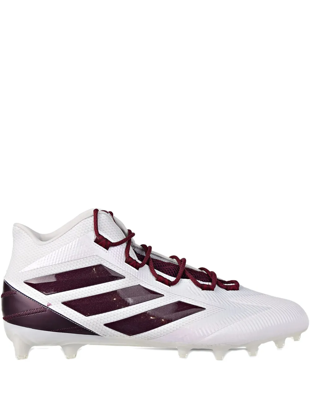adidas Freak Carbon Mid Cleats "Cloud White Maroon Collegiate Burgundy" sneakers