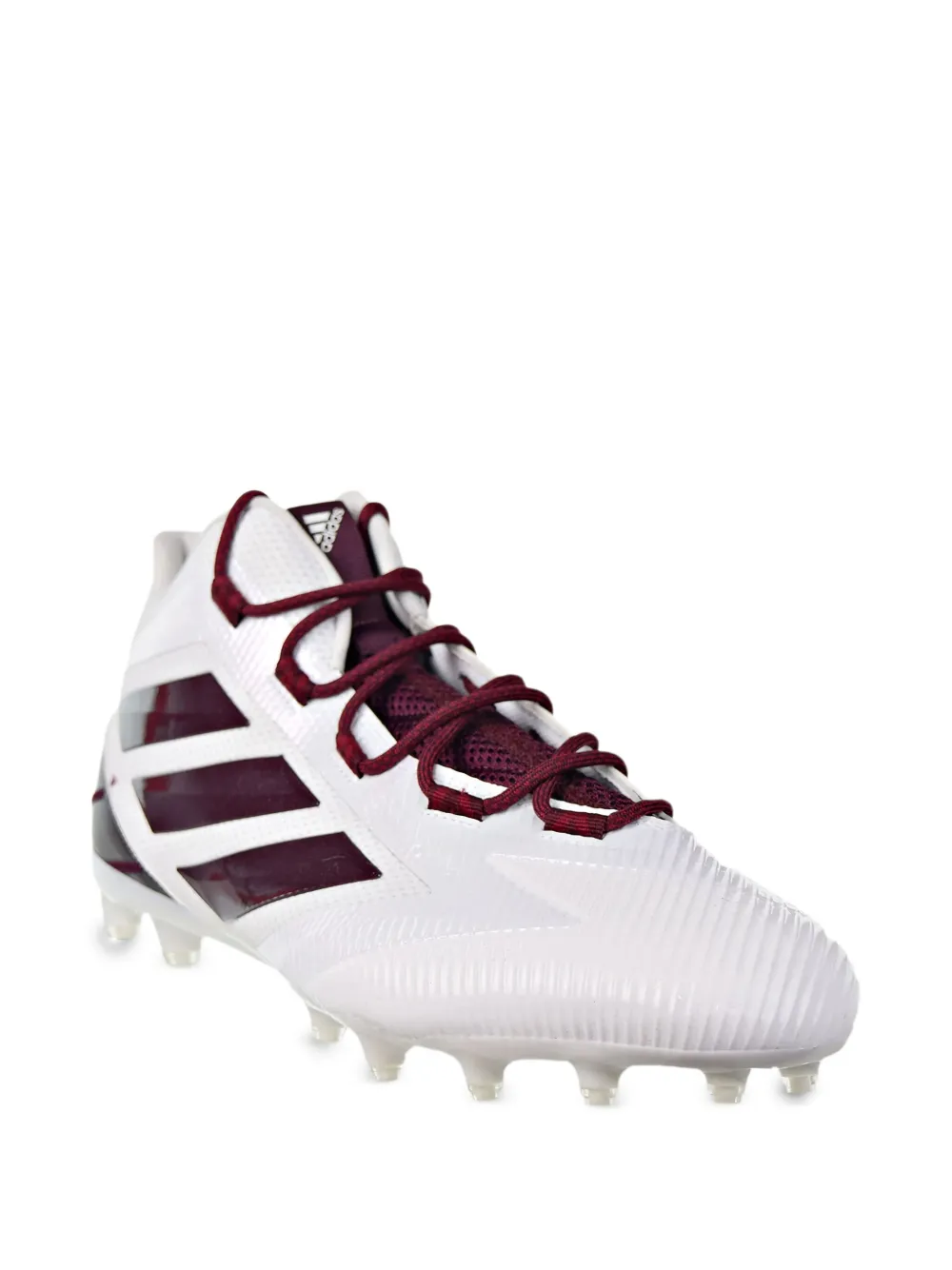 adidas Freak Carbon Mid Cleats "Cloud White/Maroon/Collegiate Burgundy" sneakers | Low-Tops | Image 2