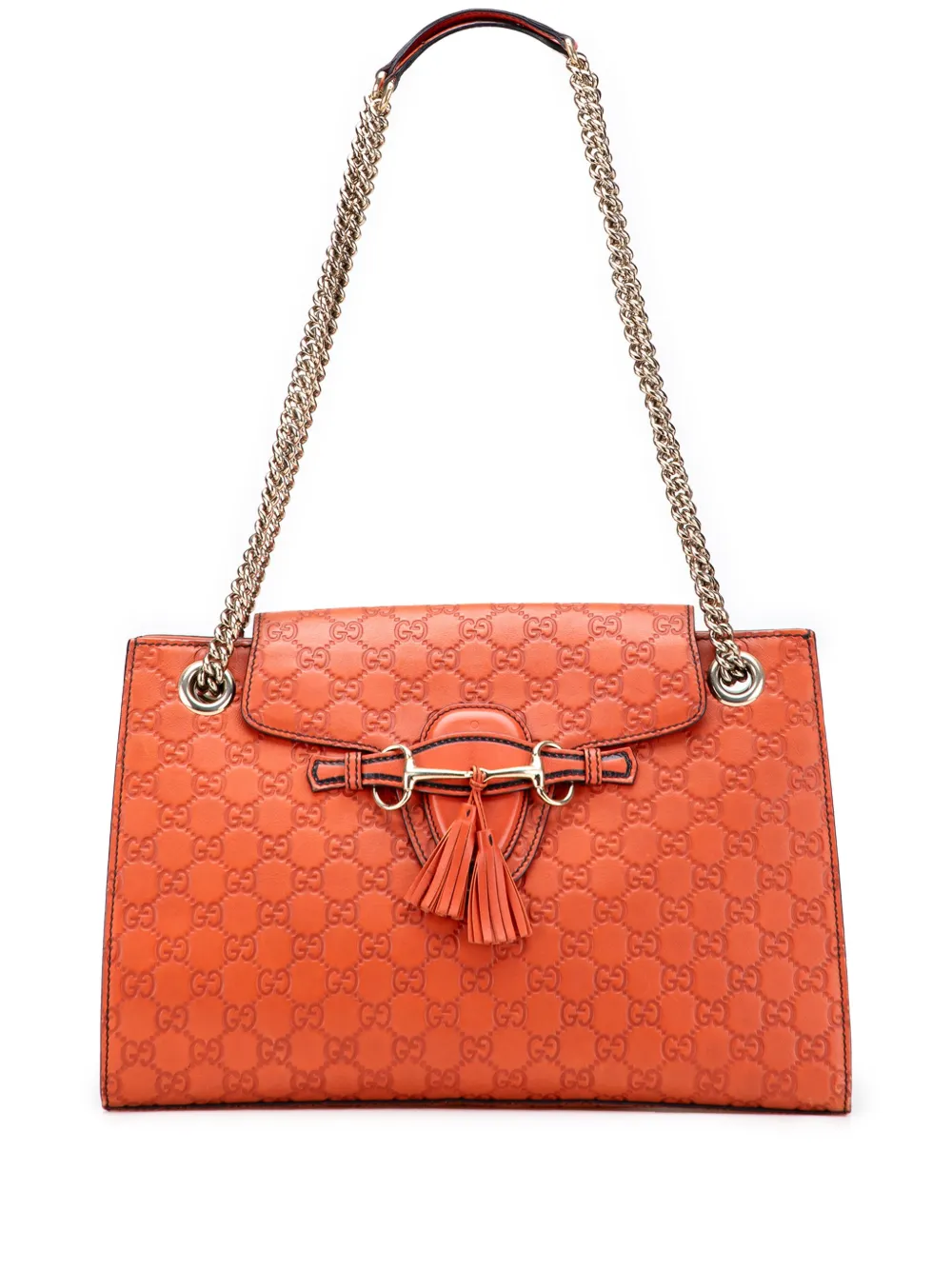 Gucci Pre-Owned 2016-2025 Large Guccissima Emily shoulder bag | Orange | Image 1