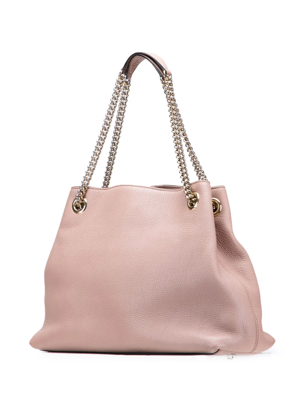 Pre-owned Gucci 2000-2015 Medium Leather Soho Chain Tote Bag In Pink