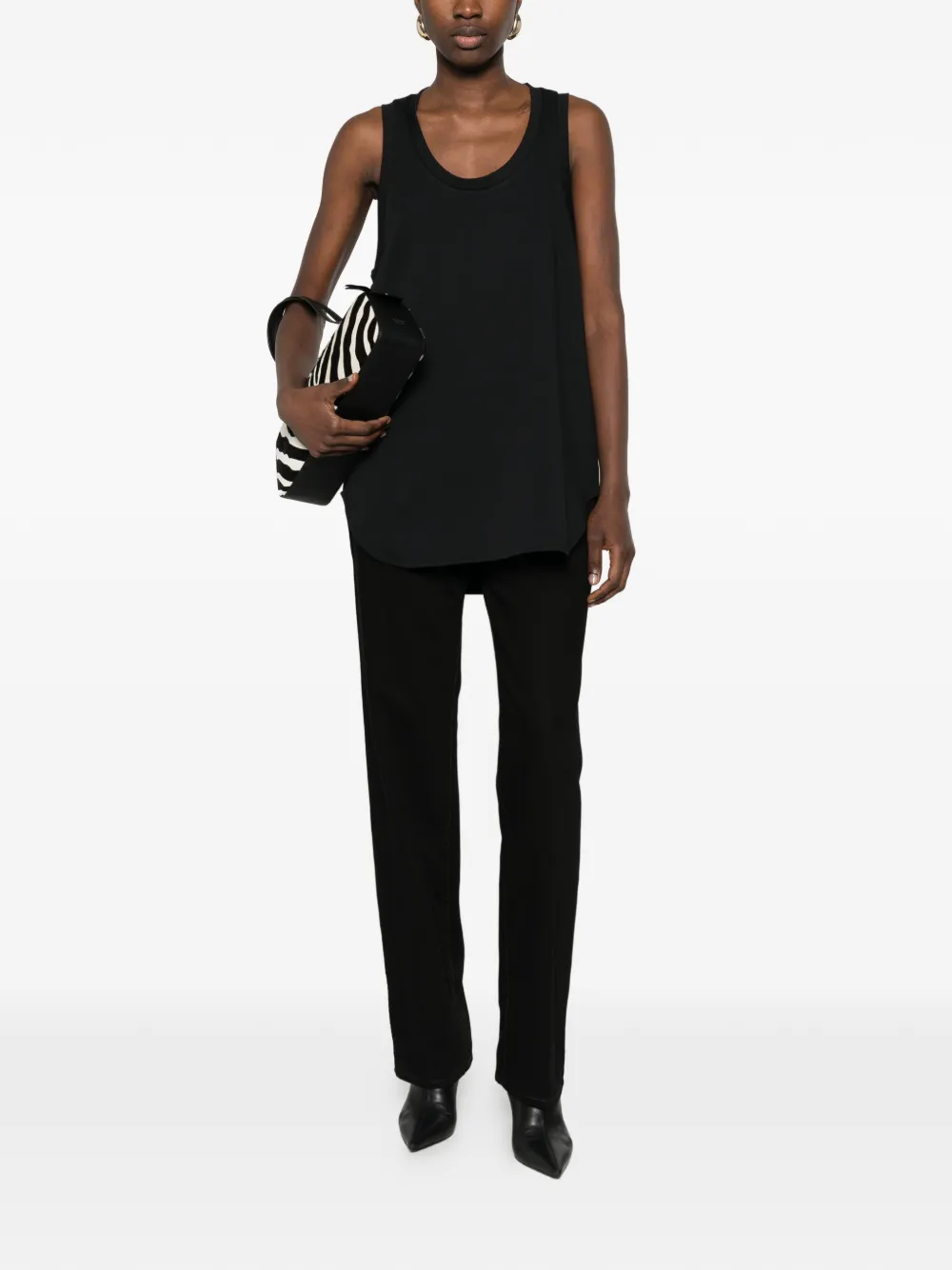  Wardrobe.nyc Oversized Mini Tank - Black 