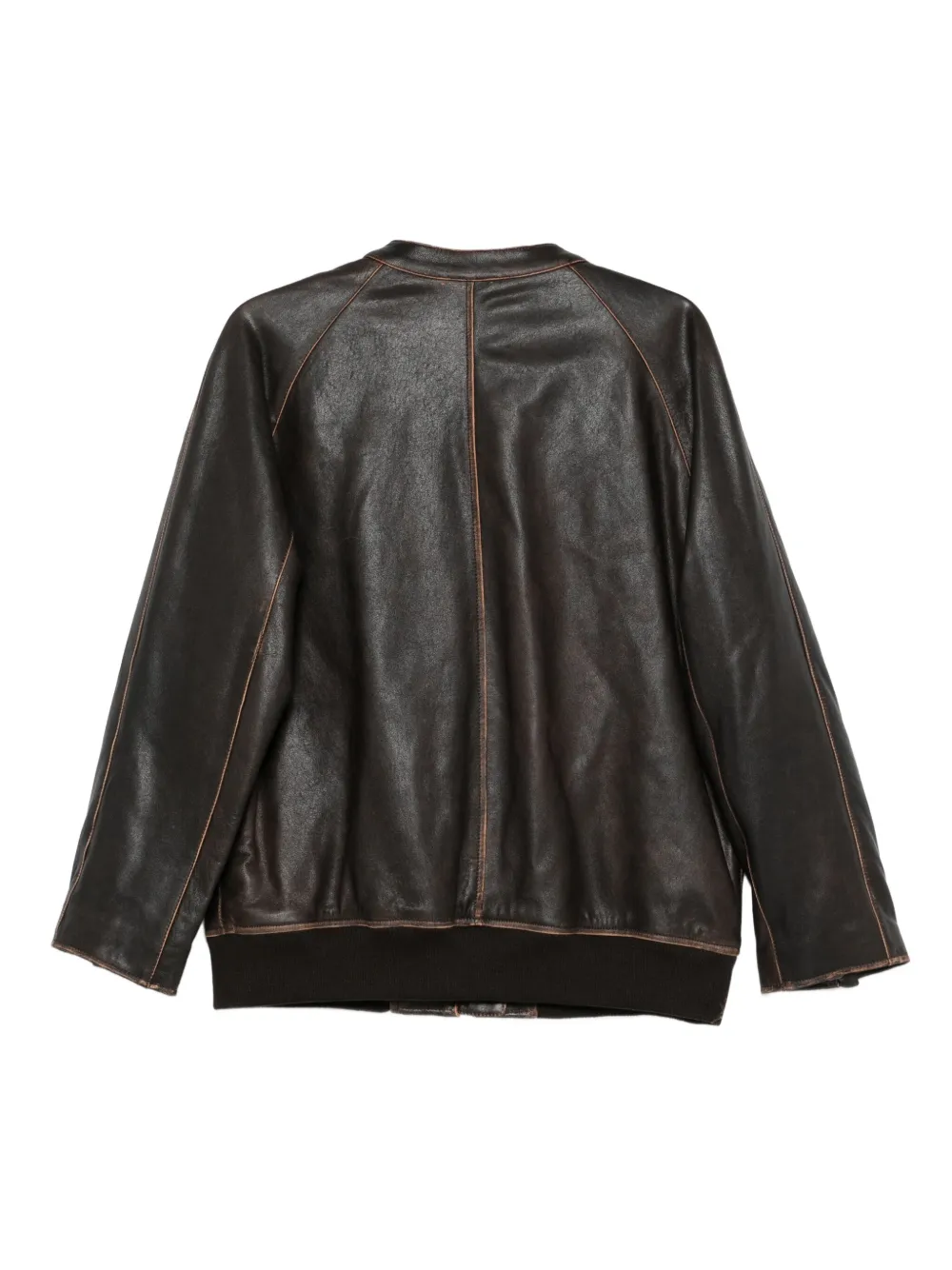 Arma Azzura leren bomberjack Bruin