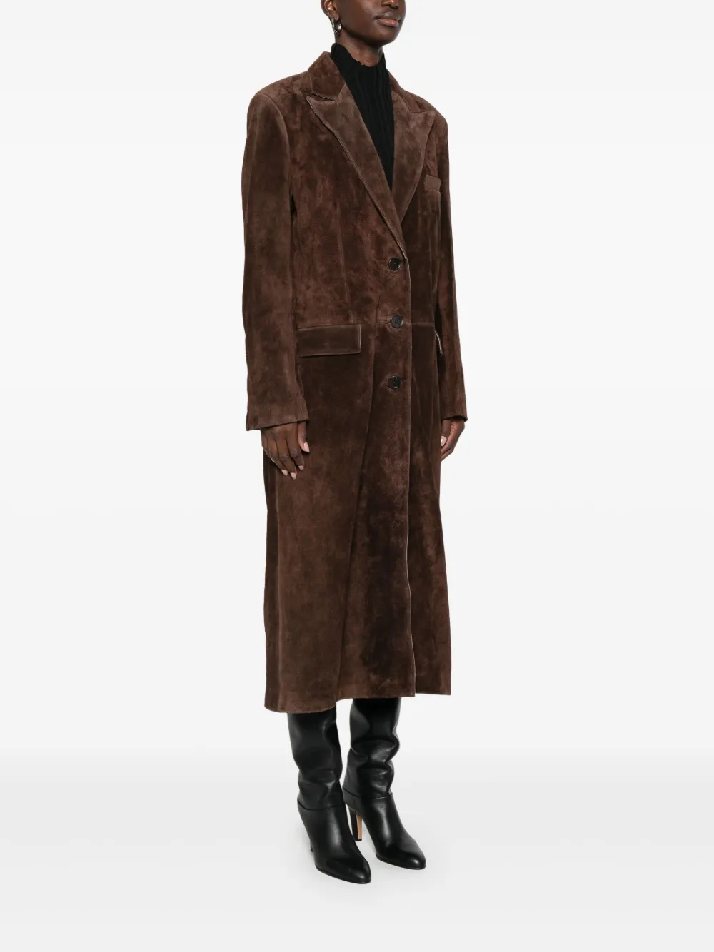 Arma Alissa suède trenchcoat Bruin
