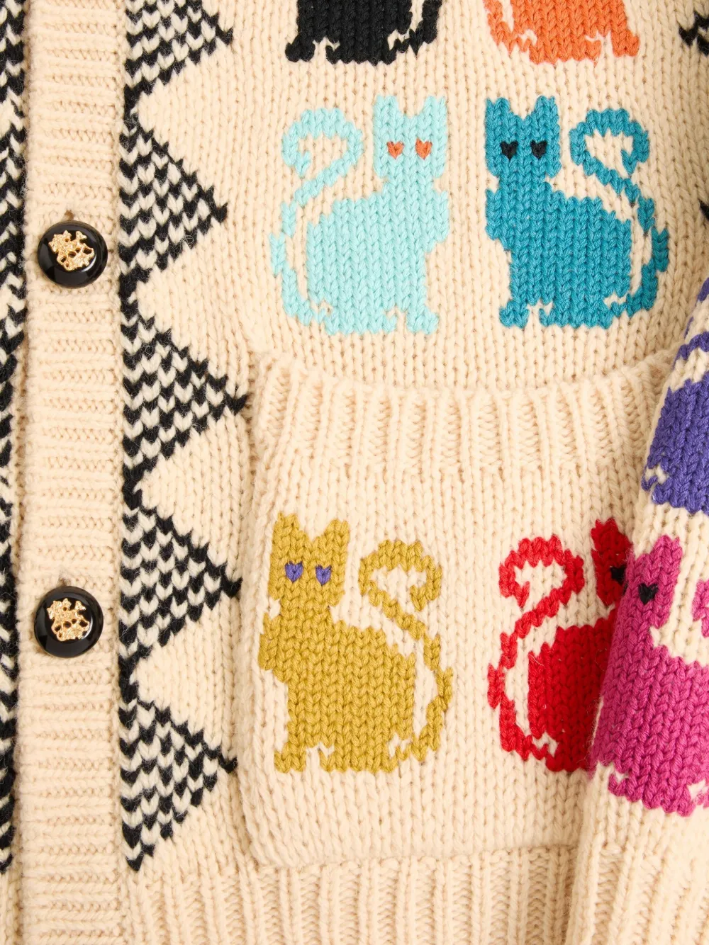 Valentino Garavani Vest met jacquard knopen Beige