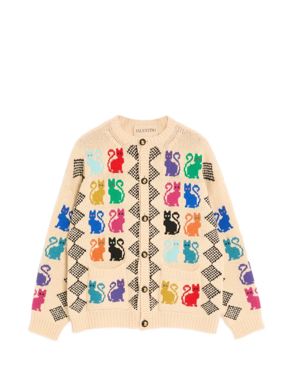 Valentino Garavani jacquard button cardigan - Neutrals